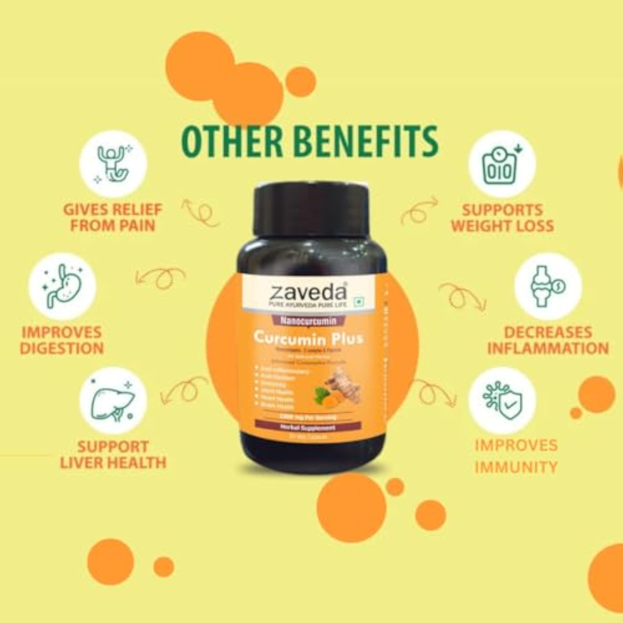 Zaveda Nano Curcumin Plus, 1500mg, 30 Capsules